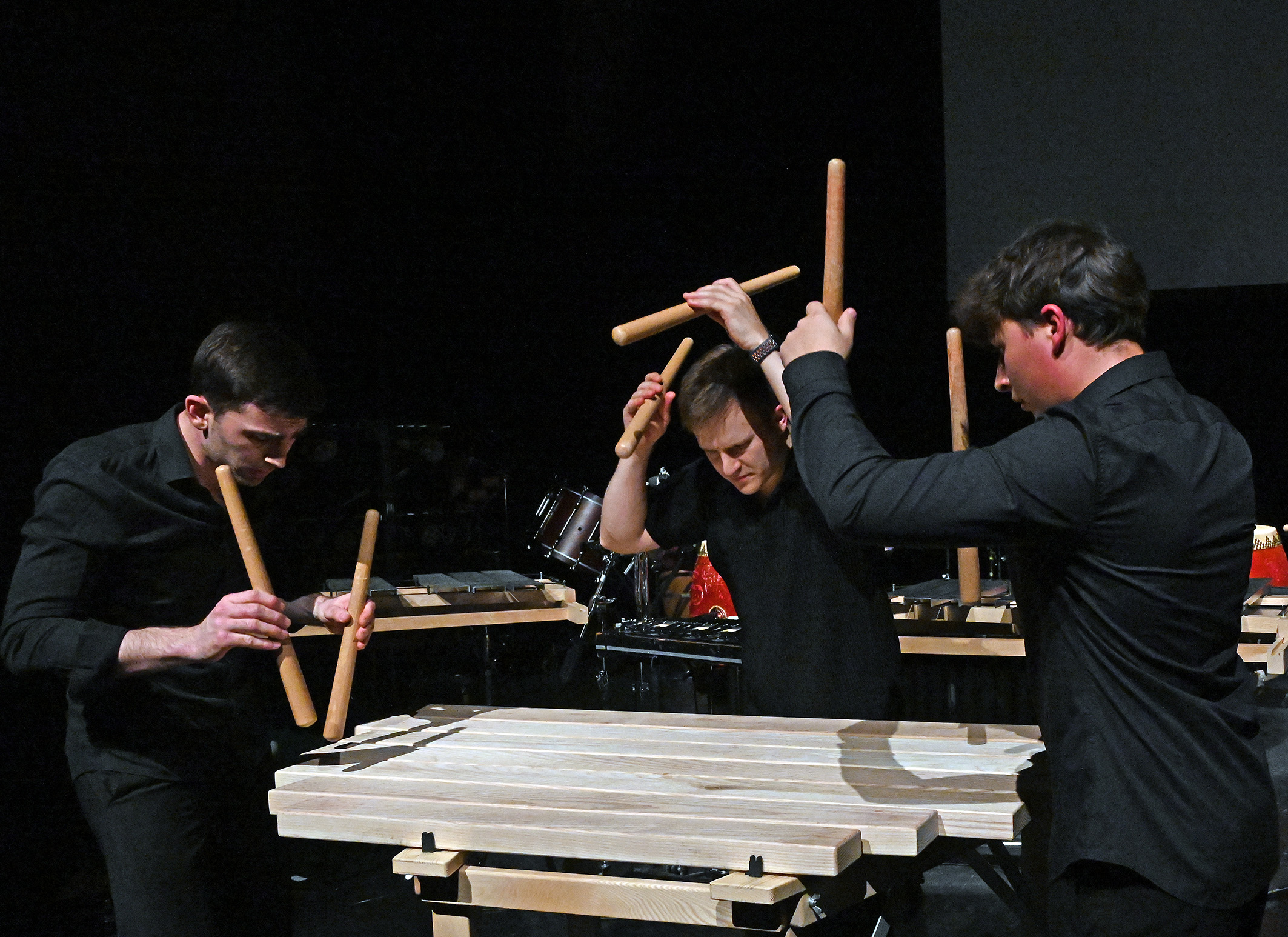 Motus Percussion: Nico Gerstmayer, Christoph Sietzen, Jakob Mancinelli © Wolfgang Kirchner